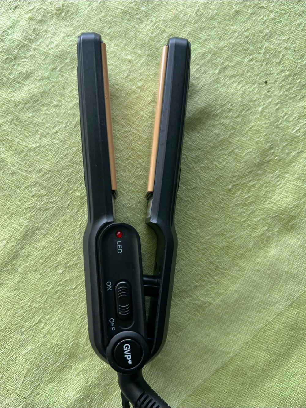 GVP Mini Flat Iron Hair Straightener in Black with ceramic Plates